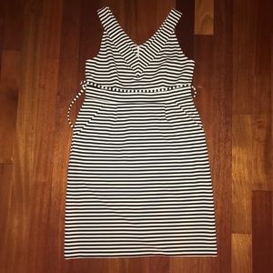Black & white stripe maternity dress by Motherhood